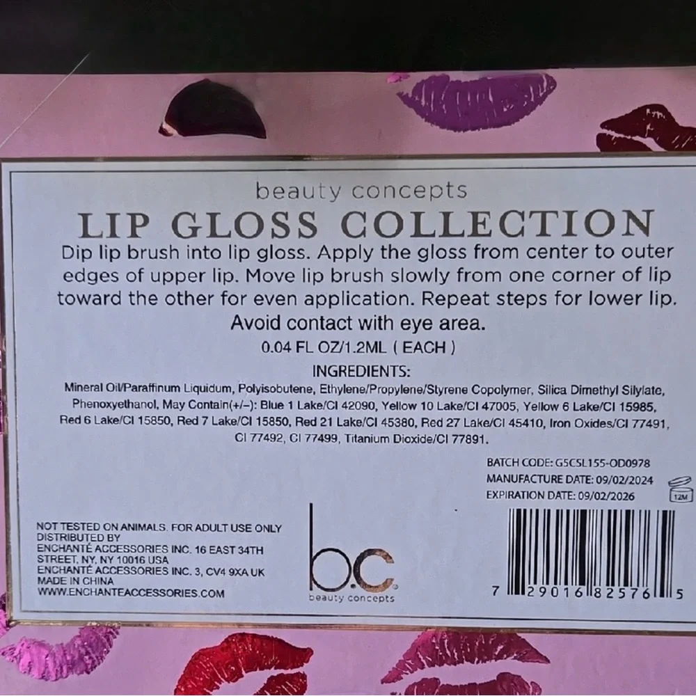 Beauty Concepts.Lipstick Valentines Set NIB